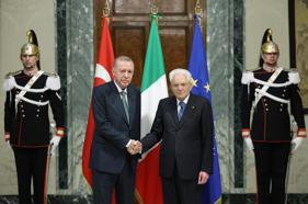 Erdoğan ve Mattarella Roma'da Görüştü