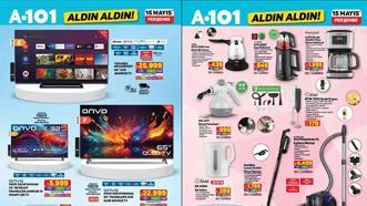 YEPYENİ A101 ALDIN ALDIN AKTÜEL KATALOĞU FIRSATI | 15 Mayıs Perşembe A101 Aldın Aldın aktüel kataloğunda bu hafta hangi ürünler var? Şarjlı Çırpıcı, Filtre Kahve Makinesi, Süpürge, Saç Sakal Kesme Makinesi...