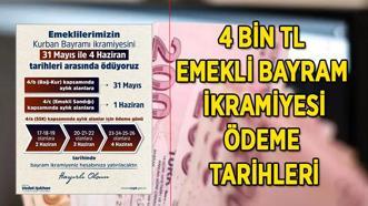 BAYRAM İKRAMİYESİ ÖDEME GÜNÜ AÇIKLANDI! 📍 4 BİN TL SSK, Bağ-Kur emekli bayram ikramiyesi ne zaman, hangi tarihte hesaplara yatacak? İşte Kurban Bayramı emekli ikramiyesi ödeme tarihleri...
