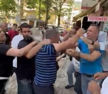 Boşanmış çift ve yakınları arasında çıkan kavga
