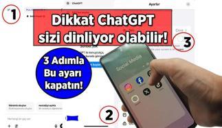 Yapay zeka kullanıcıları dikkat! ChatGPT sizi dinliyor olabilir: Bu ayarı hemen kapatın