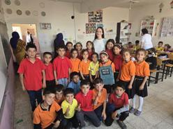 Milli karateci Sena Kızılaslan, ilkokul öğrencileriyle bir araya geldi