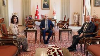 TBMM Başkanı Kurtulmuş, DEM Parti'li Temelli ve Koçyiğit'i kabul etti