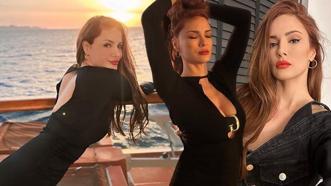 Her şey turuncu! Mine Tugay havuz paylaşımıyla sosyal medyayı salladı