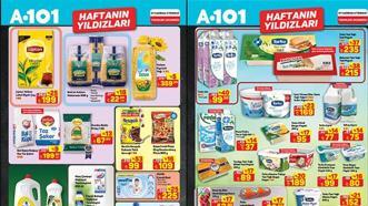 A101 27 Haziran-3 Temmuz haftanın yıldızları kataloğu yayımlandı! Lipton Çay % 25 indirimli, Ankara Nuh'un Makarnası % 18 indirimli, Torku/Kaanlar Tam Yağlı Beyaz Peynir % 20 indirimli fiyatıyla satışa çıkacak!