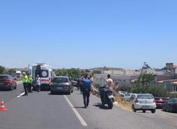 Otomobile ile motosiklet çarpıştı; 2 yaralı