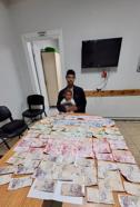 Yakalanan dilencinin üzerinden 3 bin 985 lira çıktı