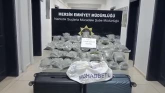 Mersin’de minibüste 35 kilo uyuşturucu ele geçirildi