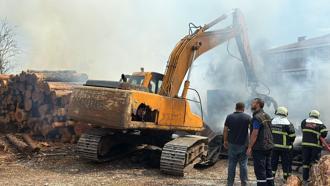 Karabük'te kereste fabrikasında çıkan yangın kontrol altına alındı