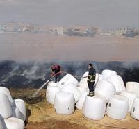 Mardin’de saman balyası yangını