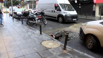 İstanbul- Şişli'de yolda çökme meydana geldi, Beşiktaş'ta toprak kaydı