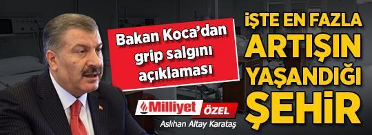 Sağlık Bakanı Koca'dan grip salgını açıklaması! İşte en fazla artış yaşanan şehir
