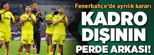SON DAKİKA | Fenerbahçe'de yıldız oyuncu kadro dışı bırakıldı! Resmen açıklandı