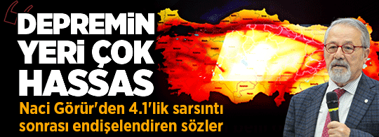 Erzincan'da 4,1 büyüklüğünde deprem! Naci Görür uyardı: 'Yeri hassas'