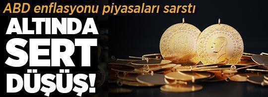 Altın fiyatlarında sert geri çekilme! ABD enflasyonu piyasaları sarstı