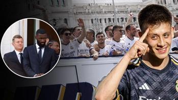 Real Madrid şampiyonluk kutlamalarında Arda Güler coşkusu Rüdigerden övgü: Türk elmas