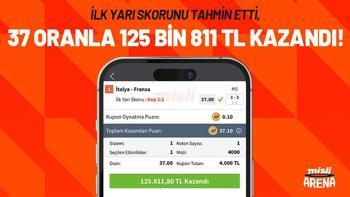 İlk yarı skorunu tahmin etti, 37 oranla 125 bin 811 TL kazandı