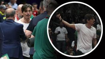 Dimitrios Giannakopoulos, Fenerbahçe Beko maçında çılgına döndü! Skandal el hareketi