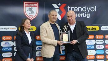 Samsunspor Başkanı Yüksel Yıldırıma bağımlılıkla mücadele ödülü