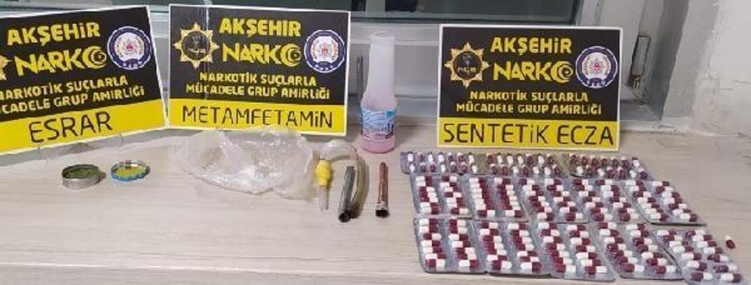 Akşehir'de uyuşturucu operasyonu: 5 gözaltı