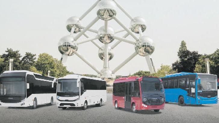 Hidrojenli otobüsünü Avrupa’da sergiliyor
