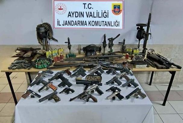 Aydın'da silah imalathanesi olarak kullanılan eve operasyon; 1 gözaltı