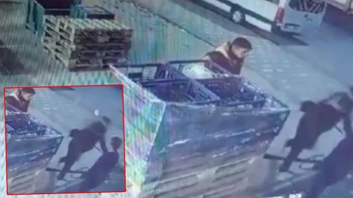 Ankara'da market çalışanına satırla saldırı! Görüntüler dehşete düşürdü