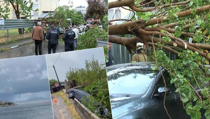 Yurdun batısında fırtına etkili oluyor: İstanbul'da ağaçlar devrildi, İzmir'de hortum oluştu