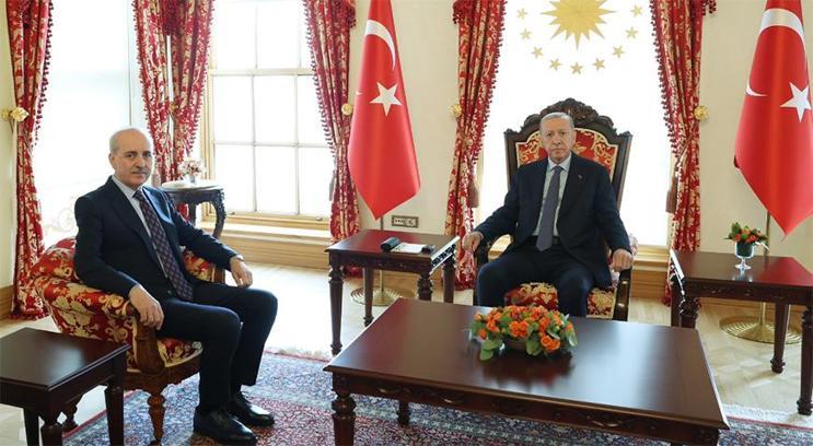 Cumhurbaşkanı Erdoğan Meclis Başkanı Kurtulmuş'u kabul etti
