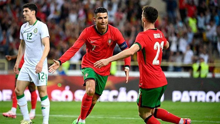 Portekiz'de Cristiano Ronaldo şov yaptı! İrlanda yıkıldı