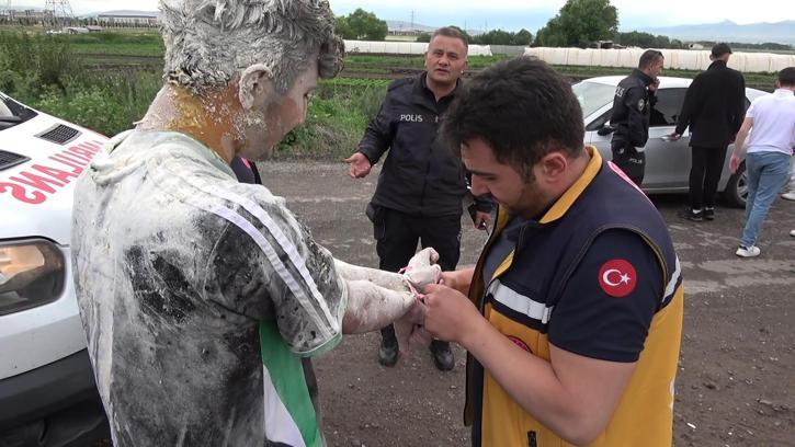 Erzurum'da gençlerin doğum günü şakası polisi kızdırdı