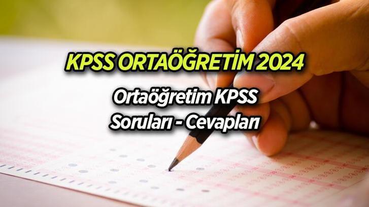 KPSS ORTAÖĞRETİM SORU VE CEVAPLARI! Ortaöğretim KPSS soru kitapçığı ve cevap anahtarı görüntüleme