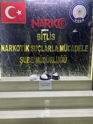 Bitlis’te 3 kilo 100 gram metamfetamin ele geçirildi