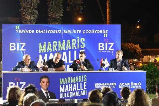 Marmaris'te mahalle buluşmaları içmeler'de başladı