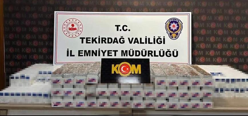 Tekirdağ'da 108 bin 300 makaron ele geçirildi