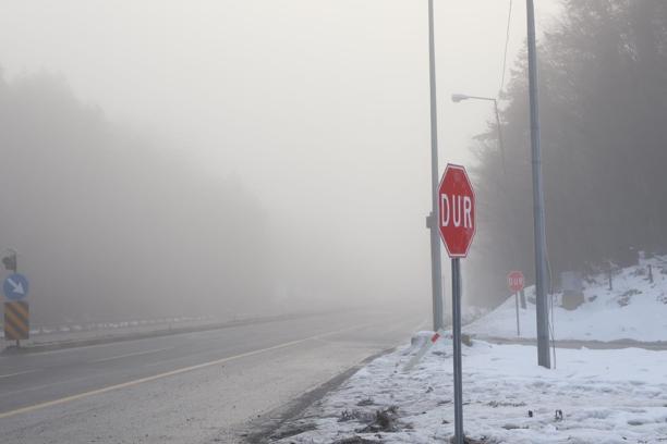 Bolu Dağı'nda sis etkili oldu