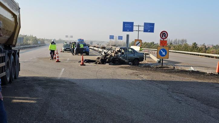 Konya'da otomobil, TIR'la çarpıştı: 1 ölü, 1 yaralı