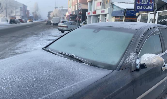 Ardahan'da Soğuk Hava Hayatı Felç Etti