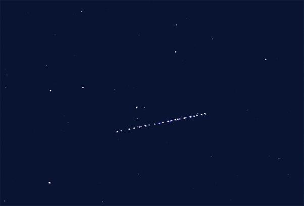 Bitlis semalarında Starlink uyduları görüntülendi