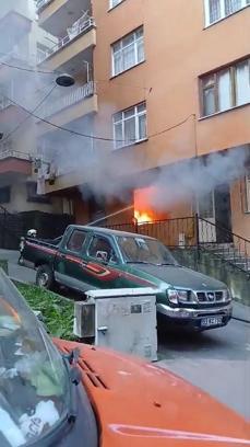 Boş dairede çıkan yangın, söndürüldü