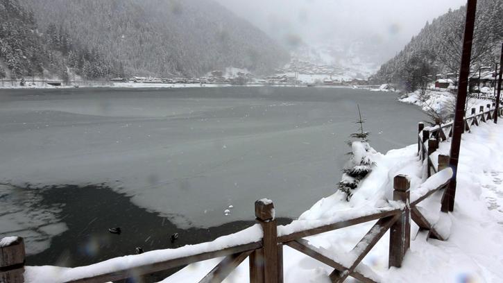 Uzungöl'de kar güzelliği