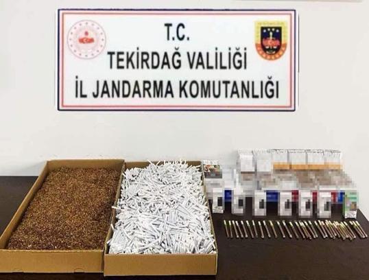 Tekirdağ'da kaçak tütün ile sahte içki ele geçirildi