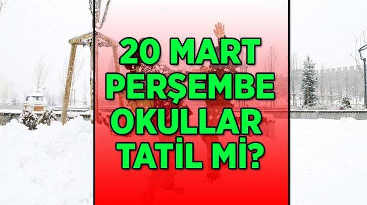 Yarın okullar tatil mi ve kar tatili var mı? 20 Mart hangi il ve ilçelerde okullar tatil edildi?