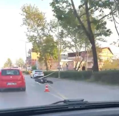 Aydınlatma Direğine Çarpan Motosiklet Sürücüsü Hayatını Kaybetti