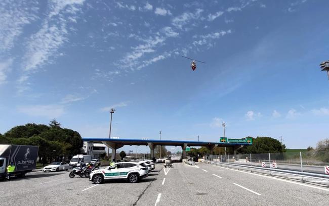 Kırklareli'de jandarmadan Cayrokopter ile trafik denetimi