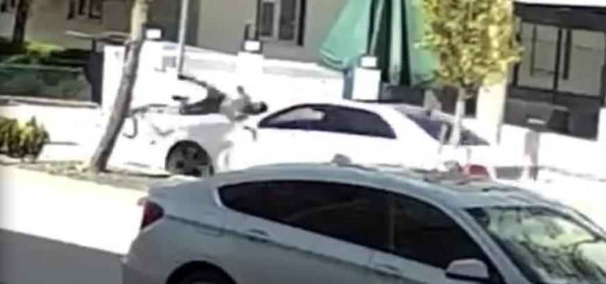Bisikletli öğrenciye otomobilin çarptığı kaza kamerada