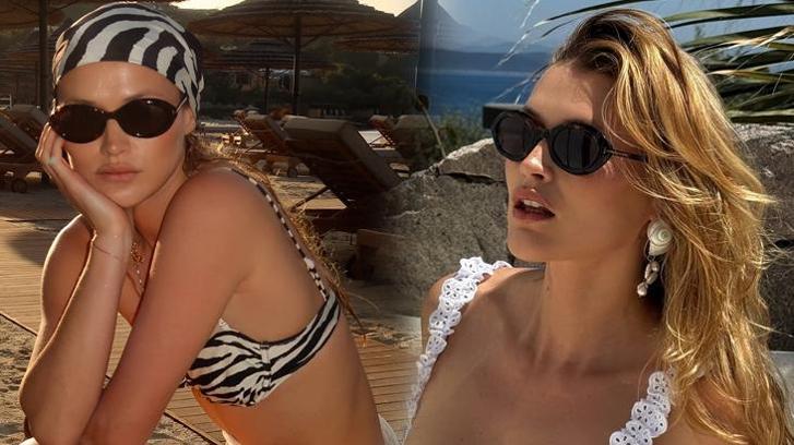Dünyaca ünlü model Türkiye'ye geldi! Chloe Lecareux'in Bodrum pozları sosyal medyayı salladı