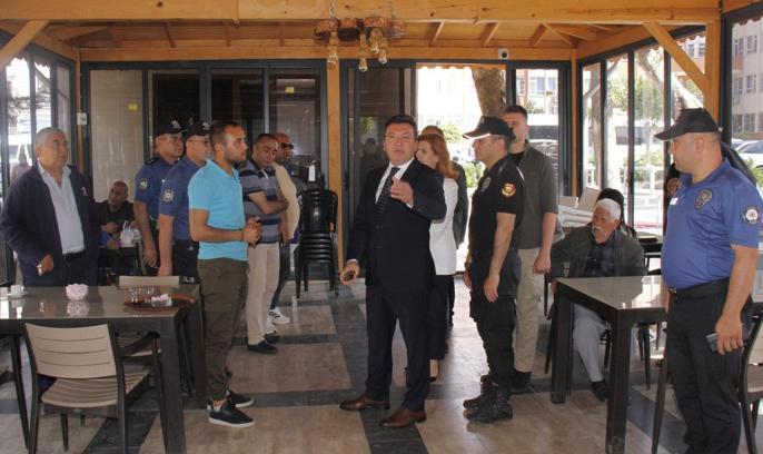 Kaymakam Şahin, tütün denetimine katıldı