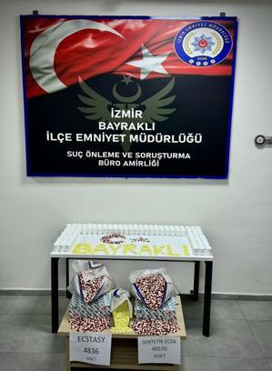 İzmir'de 53 bin sentetik ecza ele geçirildi; 1 gözaltı