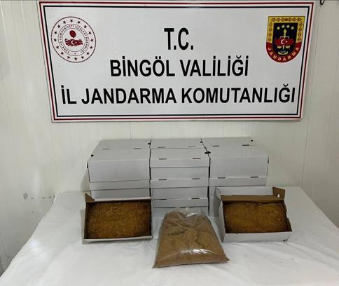 Bingöl’de, yolcu otobüsünde 20 kilo 635 gram kıyılmış tütün ele geçirildi